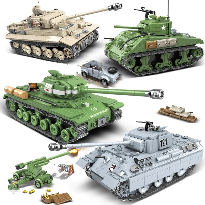 Модель военного немецкого танка King Tiger модель автомобиля конструктор армия WW2
