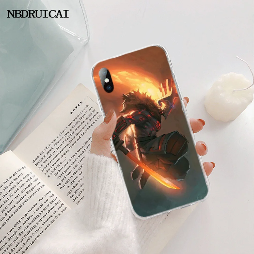 NBDRUICAI Shadow Fiend Dota 2 Smart TPU Мягкий силиконовый чехол для телефона iPhone 11 pro XS MAX 8 7 6 6S Plus X