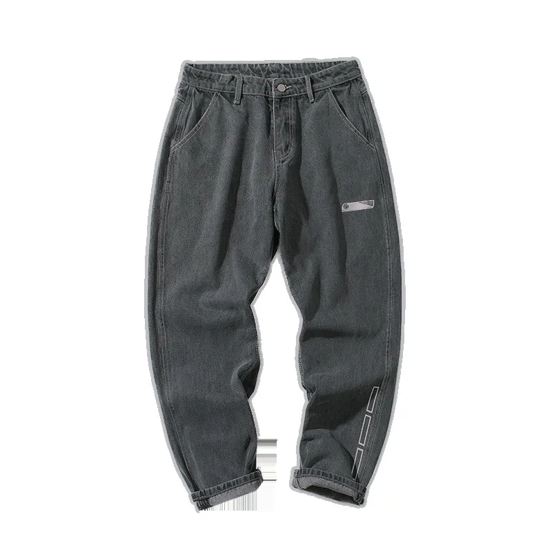 Мужские мешковатые мужские брюки-карго с карманами черные/серые повседневные