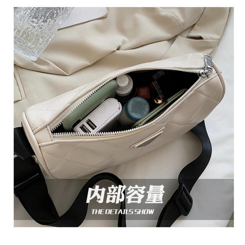 

Vintage Thread Shoulder Bag for Women Solid Color Fashion Woman Sling Crossbody Bag Metal Designer Luxury Clutch Female Purse