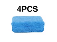 48 pcs durable blue microfiber applicator sponge pads car wash wax polish for kitchen bathroom cleaning tools 12cm8cm3 5cm