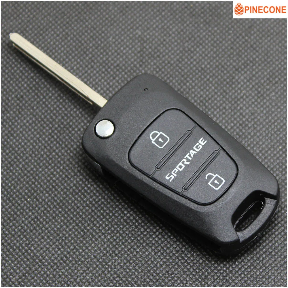 Складной чехол для ключей PINECONE KIA SPORTAGE автомобильных с 3 кнопками необработанное