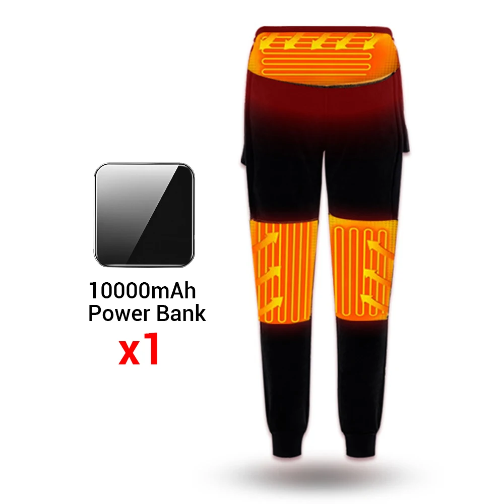 Only Pants Battery HEROBIKER/комплект зимнего термобелья на флисовой подкладке для мотоцикла, катания на лыжах, USB, подштанники с электрическим подогревом, футболки и штаны - Цвет: Only Pants Battery