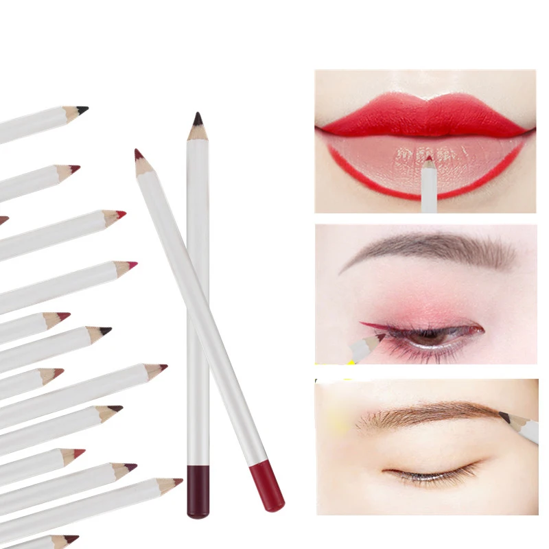 

Professional Multi-functional Lipliner Pencil Long Lasting Waterproof Lip Eye Brow Cosmetic Make Up Colorful Lip Liner Pen TSLM1