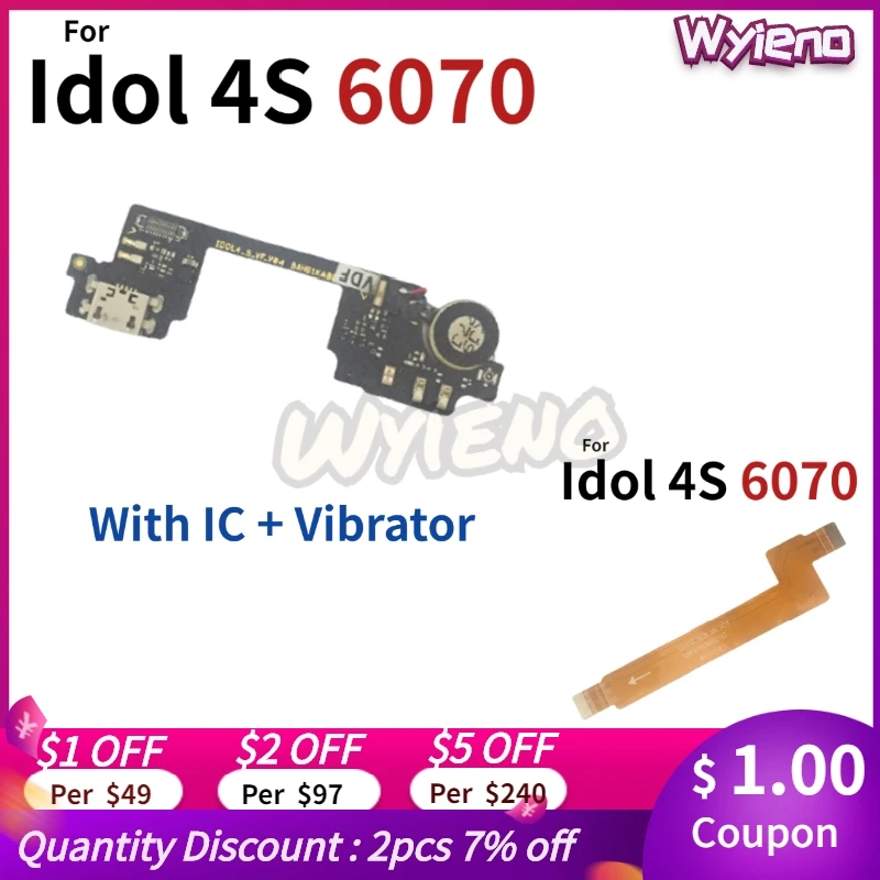 Wyieno 6070 запасные части для материнской платы Alcatel idol 4S OT6070 материнская плата с ЖК