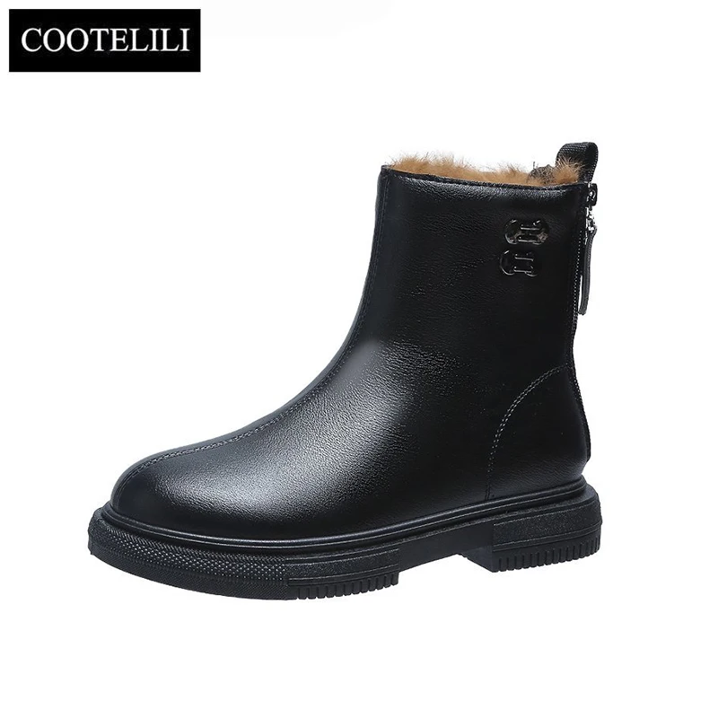 

LIBIELIy Women Boots Women's Cotton Boots Keep Warm Winter Boots Casual Shoes Woman Ankle Boots 3cm Heel With Plush Size 35-40