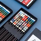 Палочки для еды, 5 пар, китайские, японские, деревянные, бамбуковые, креативный дизайн, многоразовые, набор палочек для еды palillos, с чехлом