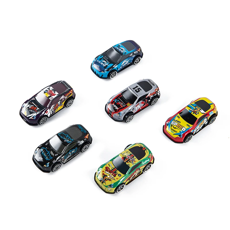 Игрушечный гоночный автомобиль набор из 6 предметов модель такси сплава и железа