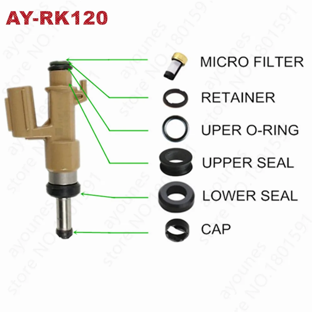 

40 комплектов, ремонтный комплект топливной форсунки для lexus GX460 4,6 л и LX570 5,7 л 2008-2014 23250-0S020 23209-09151 для AY-RK120