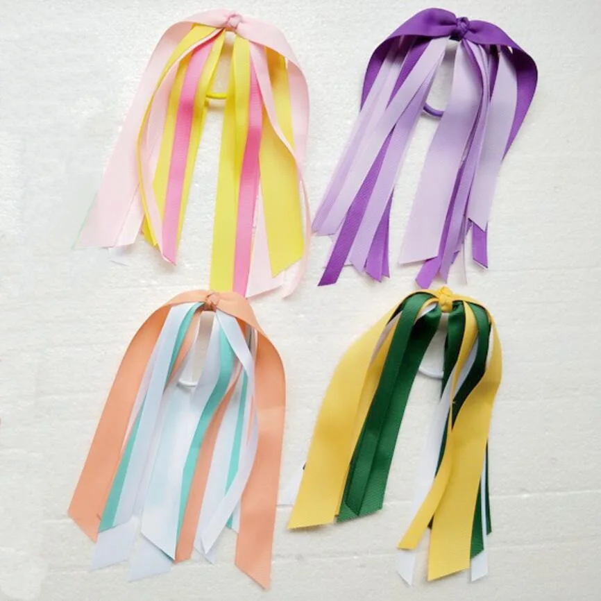 Резинки для волос девочек аксессуары лента с кисточками стреймер держатель