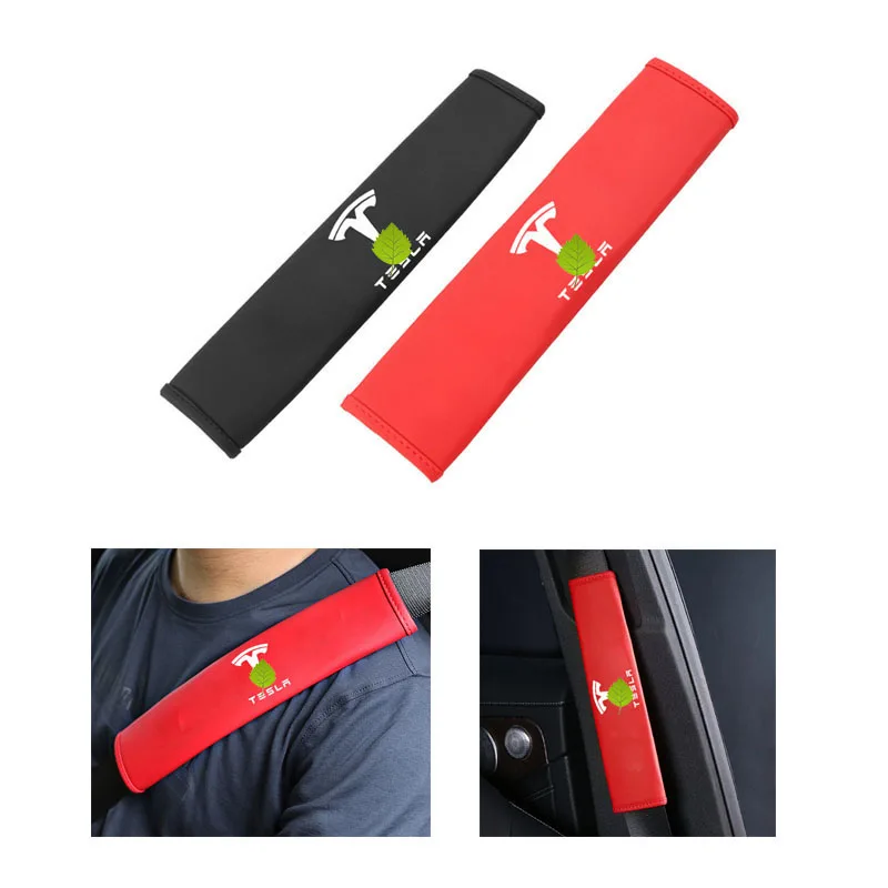 

Комплект из 2 предметов из искусственной кожи Накладка для ремня безопасности автомобиля сиденье плечевой ремень Подушка сиденья пояс с по...