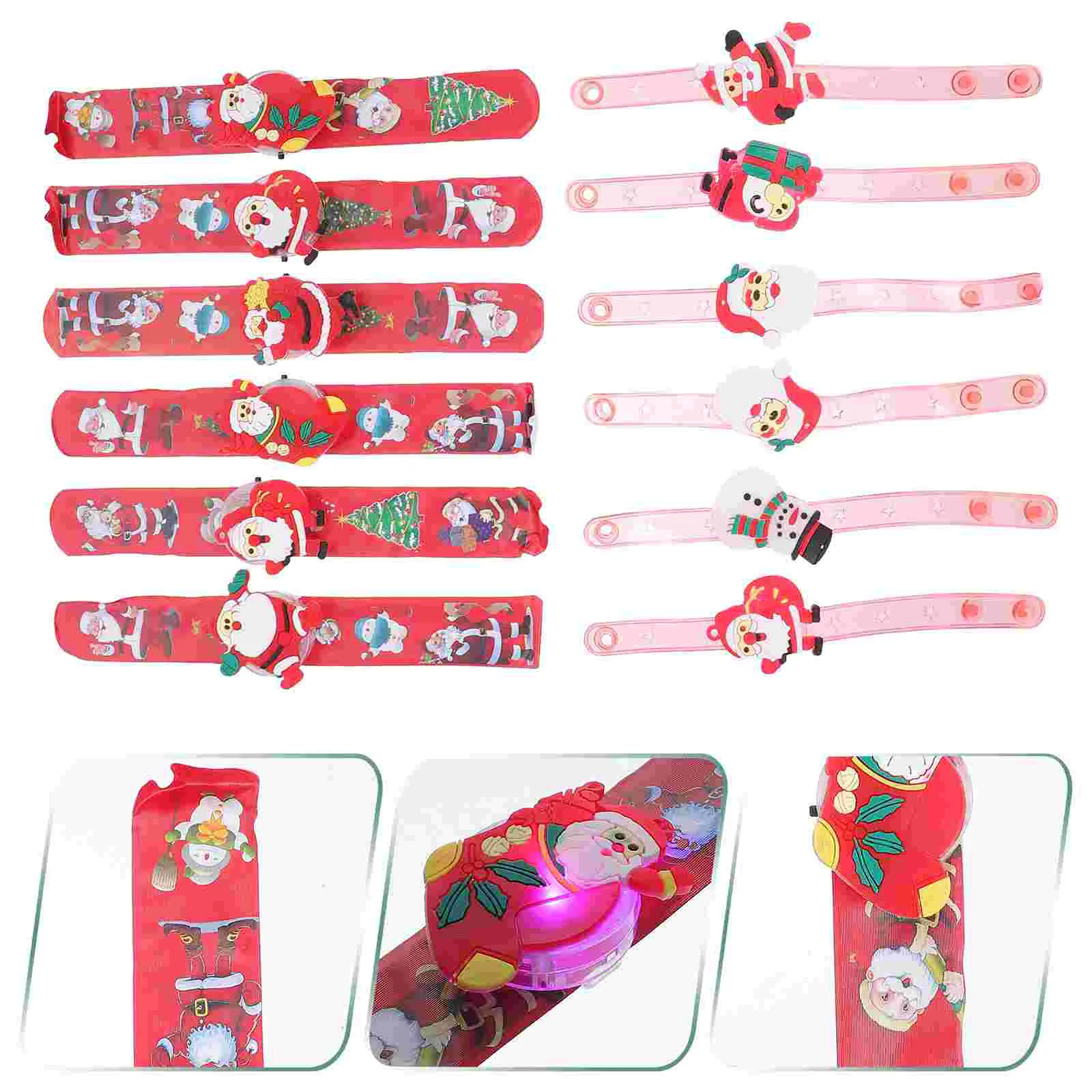 

Светящиеся Рождественские Браслеты Slap, 1 комплект, детские подарочные принадлежности (случайный стиль)