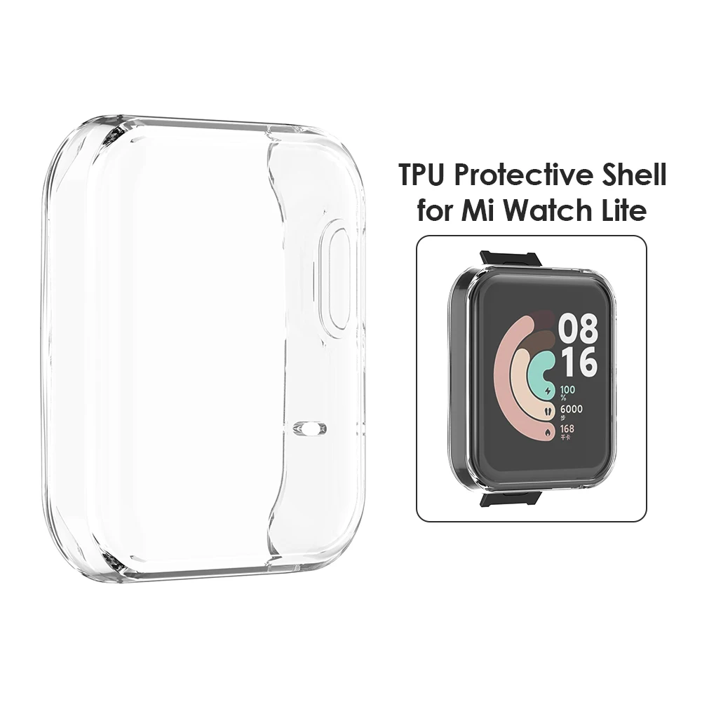 Case for Xiaomi Mi Watch Lite Redmi Screen Protector (Transparent) Smartwatch Accessories Anti-Scratches | Электроника