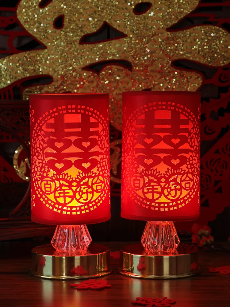 Свадебная настольная лампа прикроватная пара креативных спален Романтическая