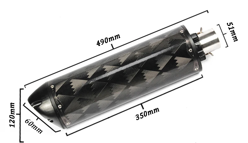 Выхлопная труба для мотоцикла CNC из алюминиевого сплава углеродного волокна CBR R1