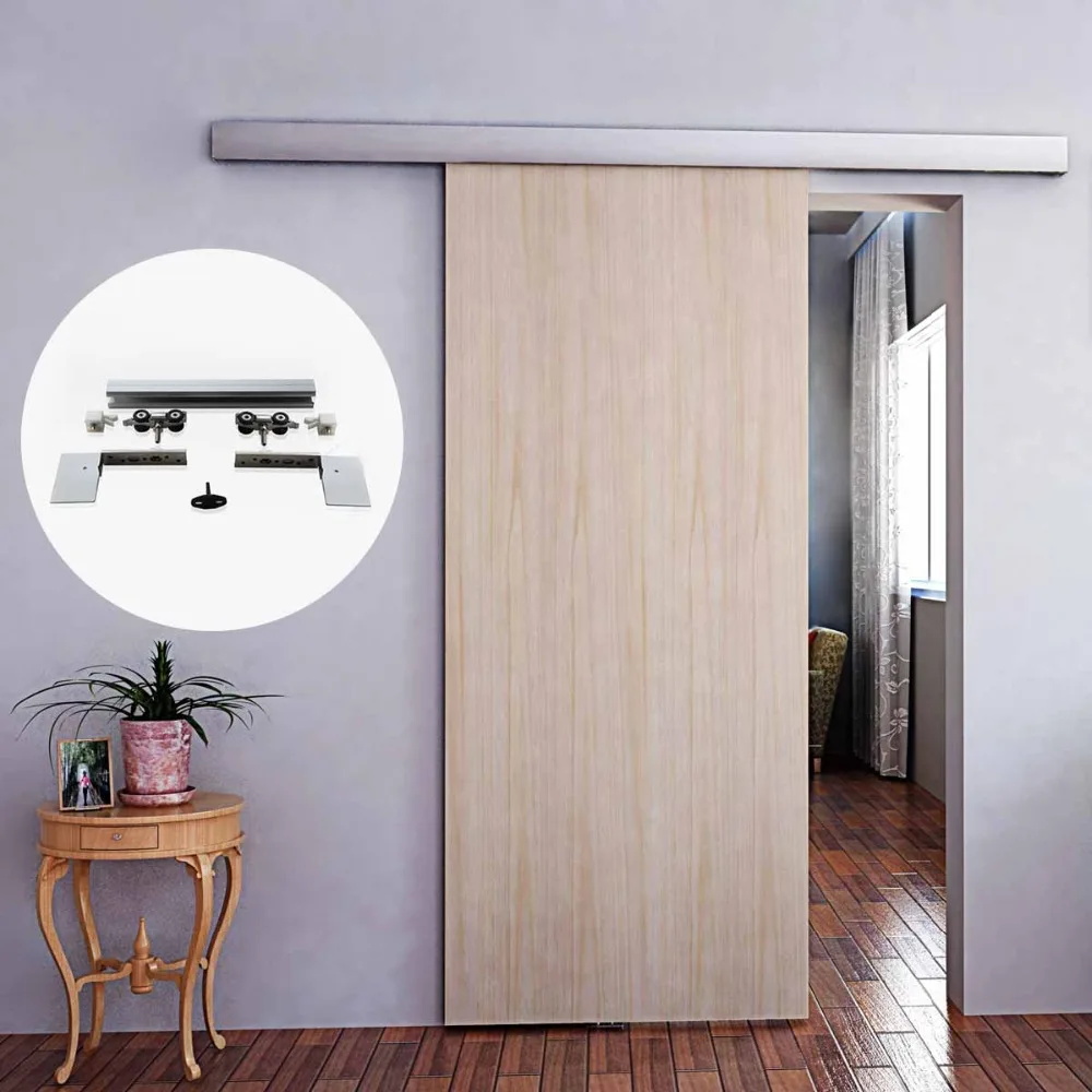 4.9/6/6.6/7.2/8.2FT Aluminium Alloy Frameless Wood Barn Sliding Door Hardware | Обустройство дома