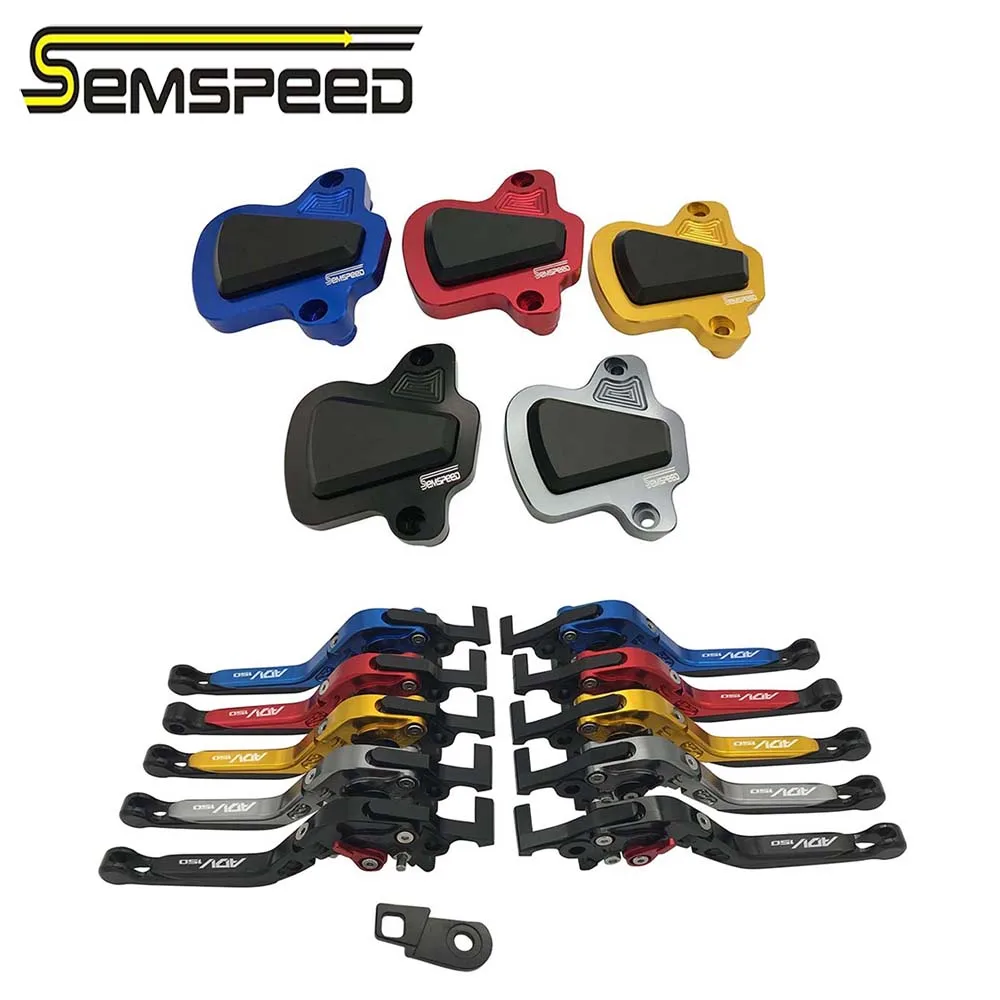 SEMSPEED For ADV150 ADV 150 2019 2020 Parking Lever Engine Guard Cover Pad Protector Kit CNC Motorcycle Foldable Brake Levers | Автомобили