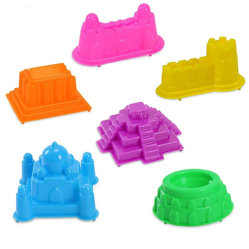 Kids Sand Castle Building Toys Set - 6 Pcs Mini Ancient Building Molds for Children Beach Play - Fun Game Model Kits - Great Gifts for Toddlers image 3