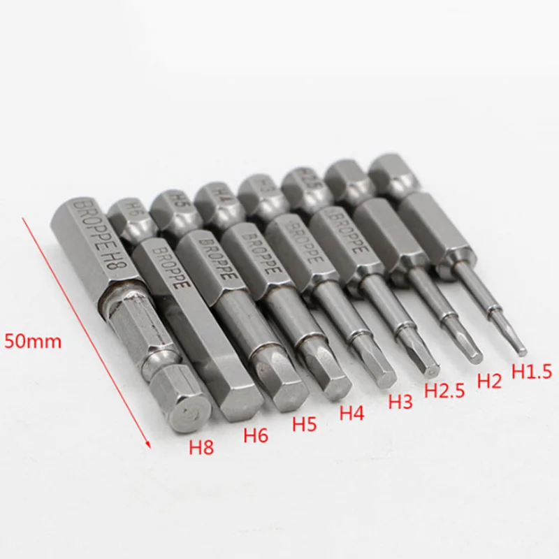 8X H1.5-H8mm Screwdriver Bit Set Hex Security Magnetic Head 50MM Extra Long UK | Инструменты