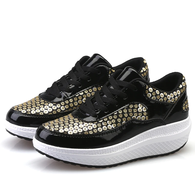 

Women's Wedges Sneakers Vulcanize Shoes Sequins Shake Shoes Fashion Girls Sport Shoes Woman Sneakers Shoes woman Footwear