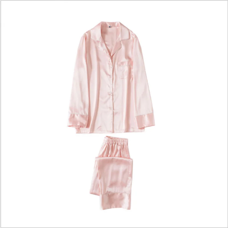 Весенние Роскошные пижамные комплекты для пар женская одежда сна из