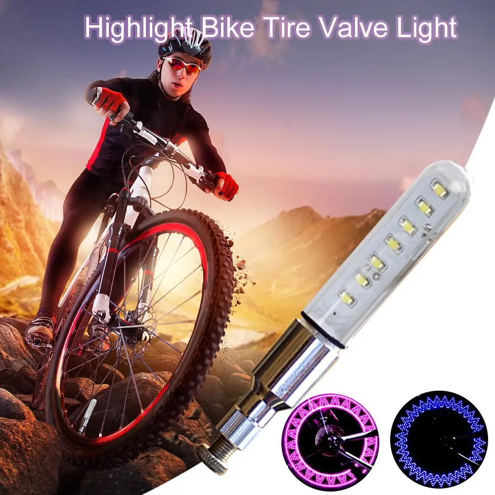 

Bike LED Light Tire Valve Caps Bicycle Flash Light Mountain Road Cycling Tyre Wheel Sensor Neon Lamp Waterproof Bike Accessories