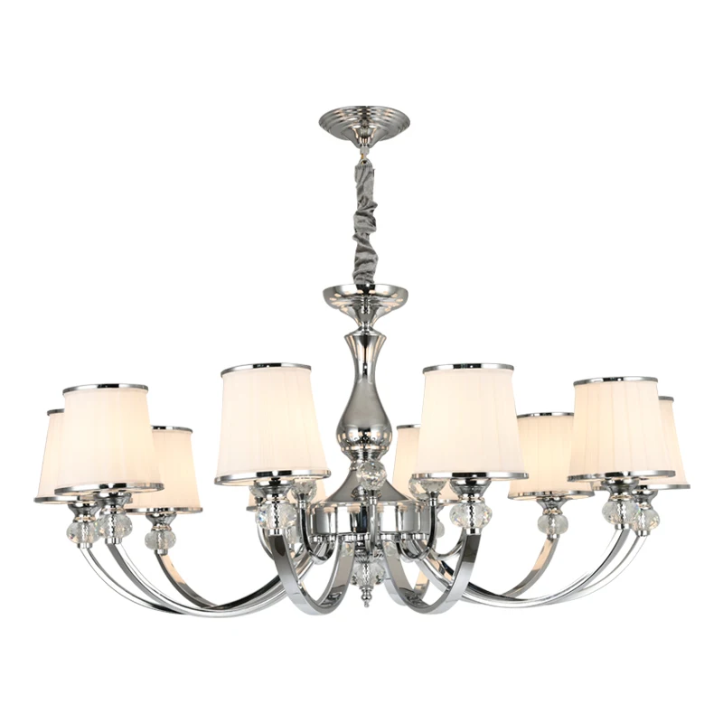 

Modern LED Chandeliers for Bedroom Lighting Fixtures Luxury lustre de Silver Chandeliers For Living Room Glass lamp dining