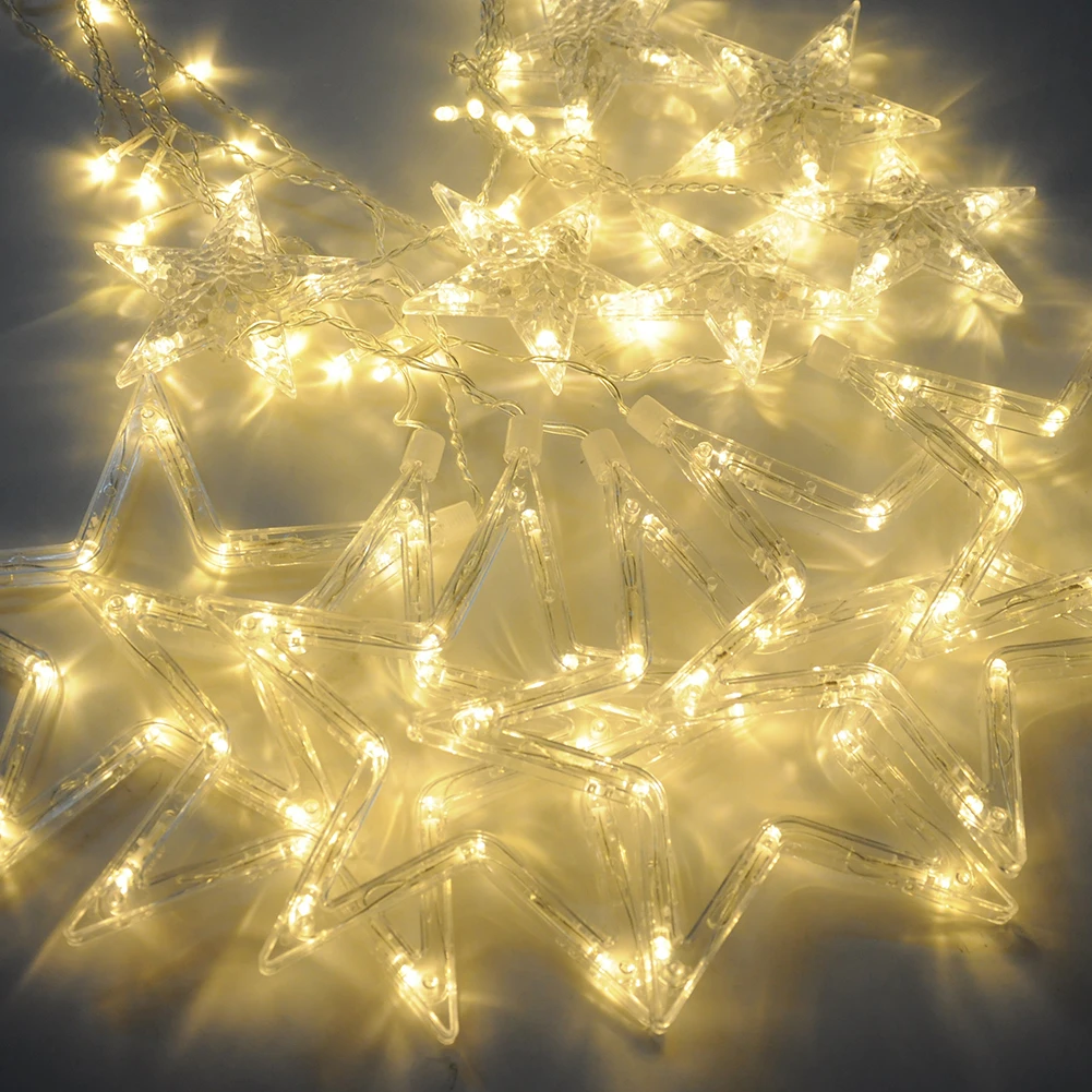 

Bulbs Globes Balls Five-pointed star Fairy String Lights LED Lamps Christmas Party Decor EU Plug