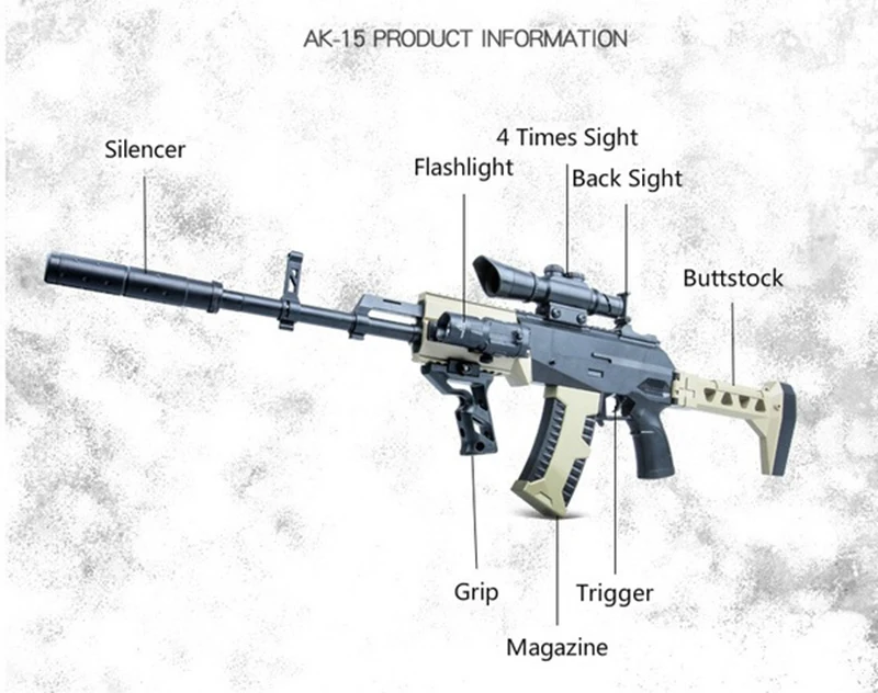 Безопасная электрическая версия M762, детские игрушки, пистолет, уличная игра CS, Пейнтбольный пистолет, детский подарок, детская игрушка, водяной пистолет, детские рождественские подарки