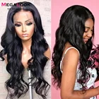 30 дюймовые парики на сетке спереди, прозрачные парики на сетке для женщин, T-часть, бразильские волнистые волосы спереди, парик из человеческих волос, предварительно выщипанные