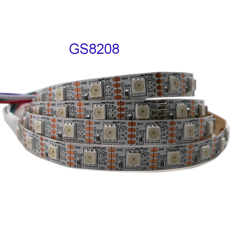 1 м/3 м/5 м GS8208 RGB Светодиодная лента 30/60/144 пикселей/светодиодов/м обновленные WS2811