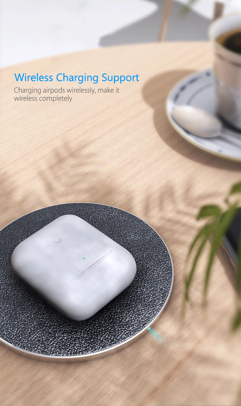 Qi беспроводной зарядный чехол, сменный для Airpods 450 мАч, Bluetooth зарядка с сопряжением, всплывающее окно для Airpods Pod Pods 1 2