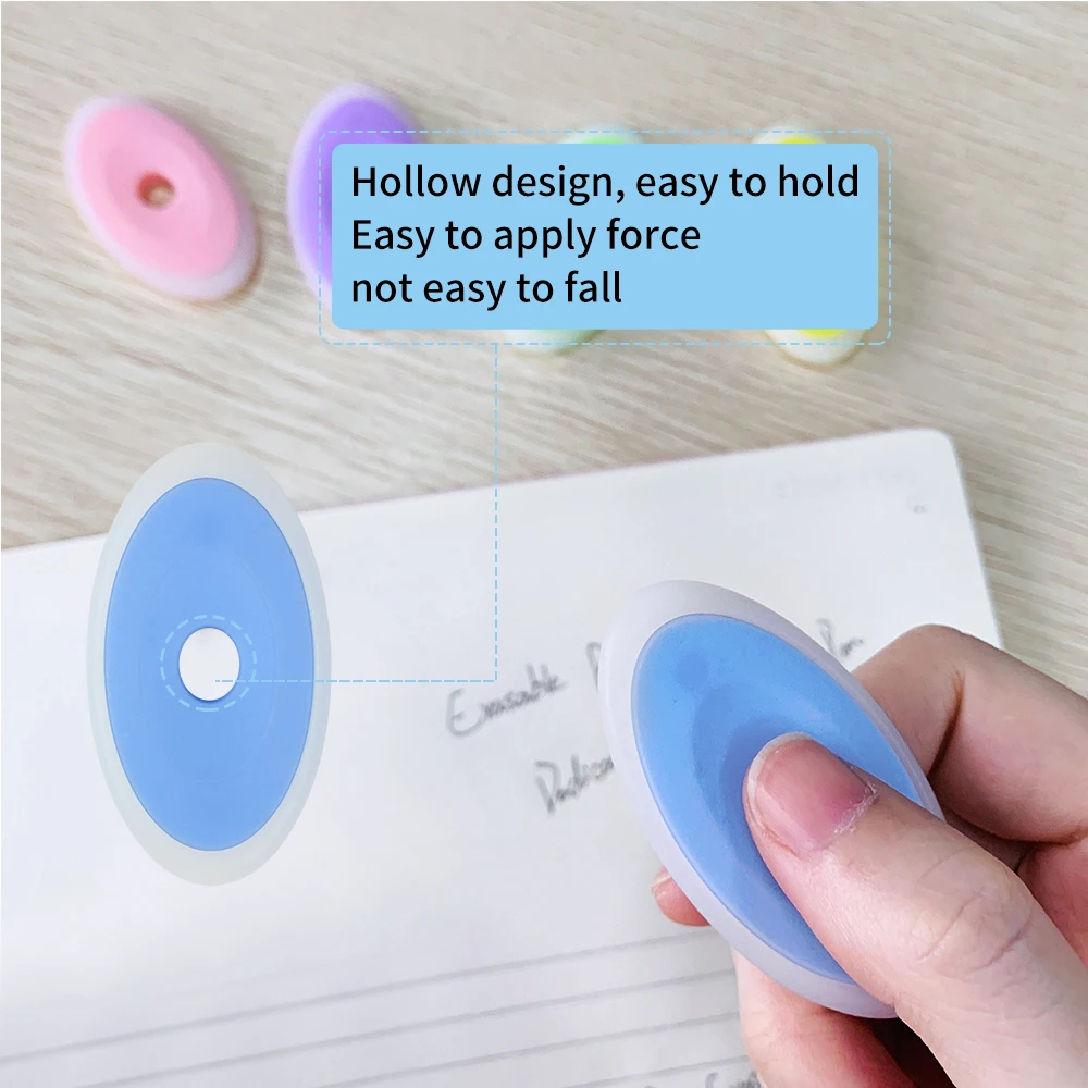 Стираемая ручка ластик Специальная резиновая мультяшная овальная шариковая с