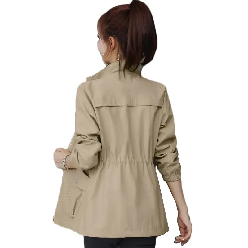 

coats 2021 New Women Windbreaker Coat Spring Autumn Slim Basic Zipper Jacket With Lining Ladies Short Windbreaker Plus Size 3XL