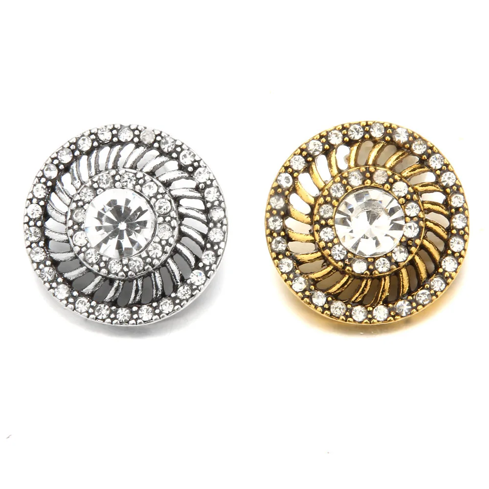 5 шт./лот новый цветок 18 мм кнопки ювелирные изделия золотые хризантемы