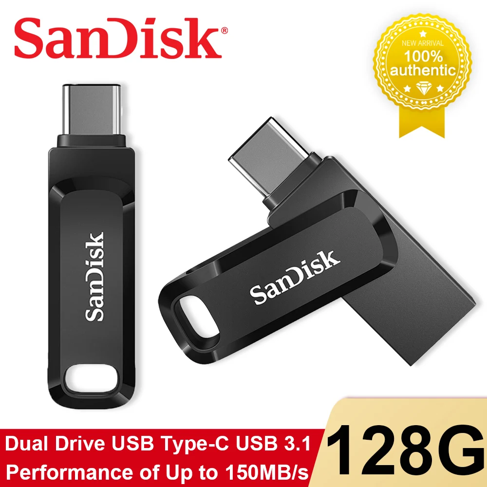 

Флеш-накопитель SanDisk, USB 3,1, USB Type-C, 128 ГБ, 512 ГБ, до 150, МБ/с., 64 ГБ, 256 ГБ, для мобильных телефонов, планшетов, ПК, SDDDC