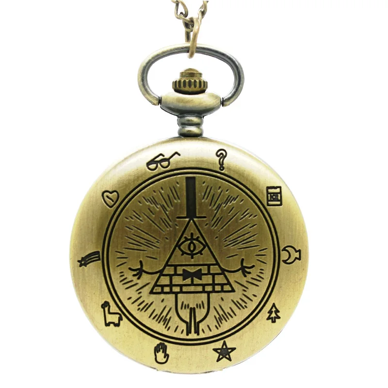 (10 шт.) винтажные треугольные дизайнерские кварцевые карманные часы с откидной