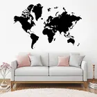 Карта мира, виниловые наклейки на стену, домашний декор, гостиная, спальня, интерьер, художественное оформление, география, наклейка, съемная роспись S145