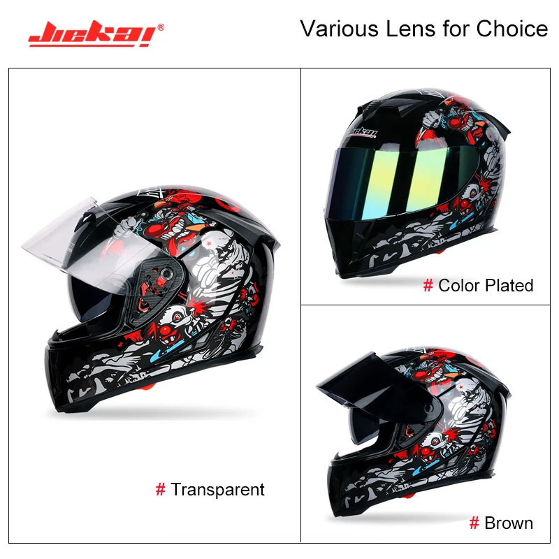 Полнолицевой мотоцикл Jiekai шлем гоночный мотокросса бездорожье Kask Moto Motociclista DOT