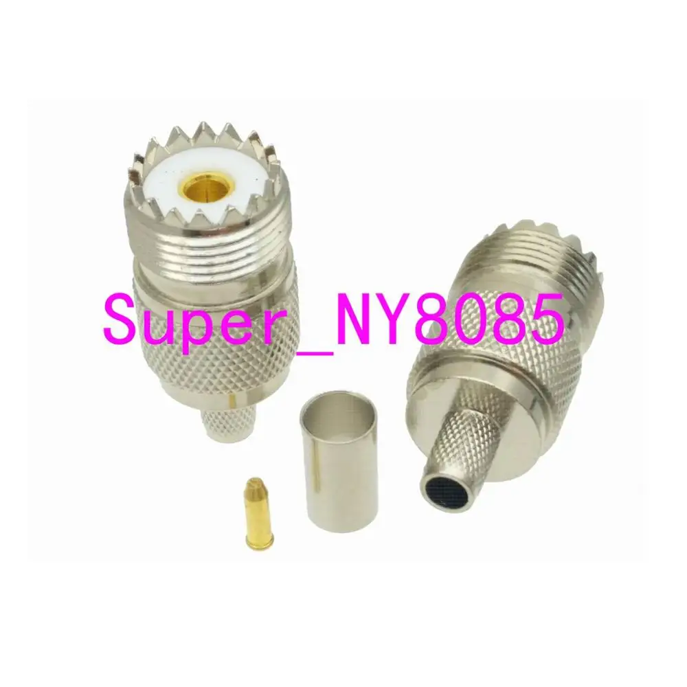 10 шт. разъем SO239 UHF гнездо обжимной RG8X RG 8X LMR240 прямой|window|connectorl connector |