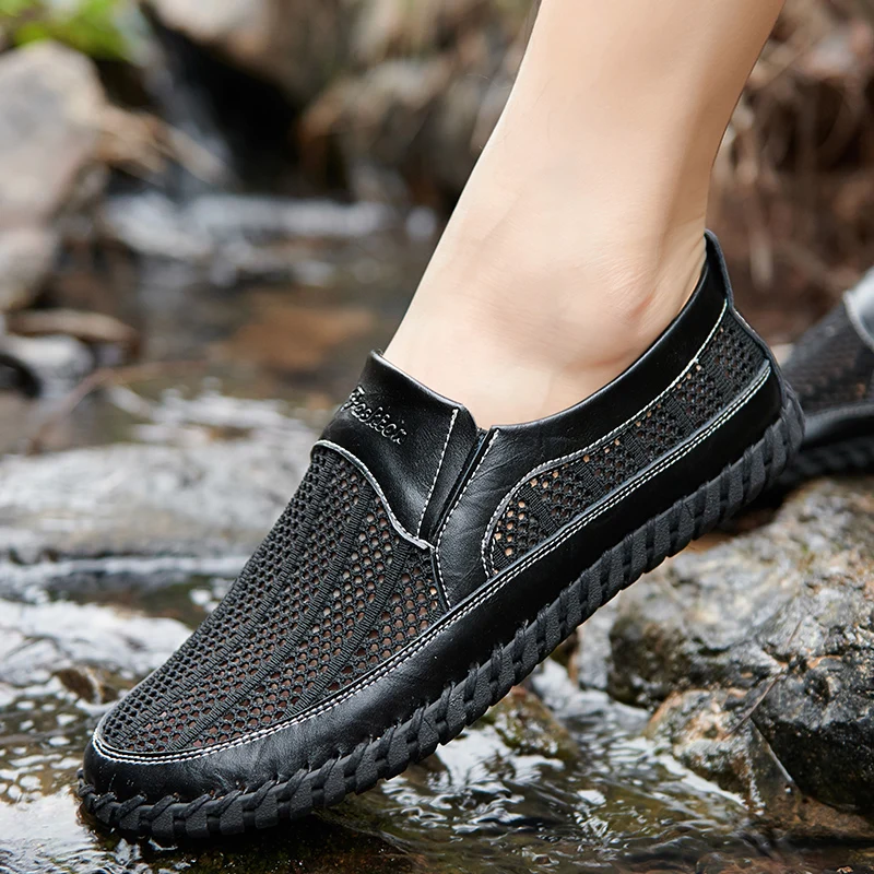 

Мужские сандалии, мужские сандалии, Мужская обувь в римском стиле, горка, летнее платье, Пляжная безопасная сетка, Япония, сандалии для самоо...