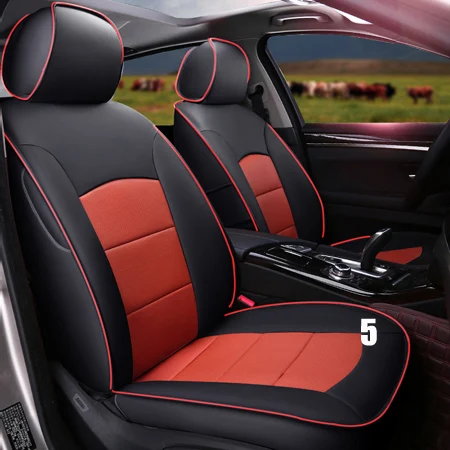 black x red for 5s CARTAILOR чехол для автокресла из натуральной кожи и аксессуары для Land Rover Discovery, спортивные чехлы для сидений автомобилей, защита сидений, полный комплект - Название цвета: black x red for 5s