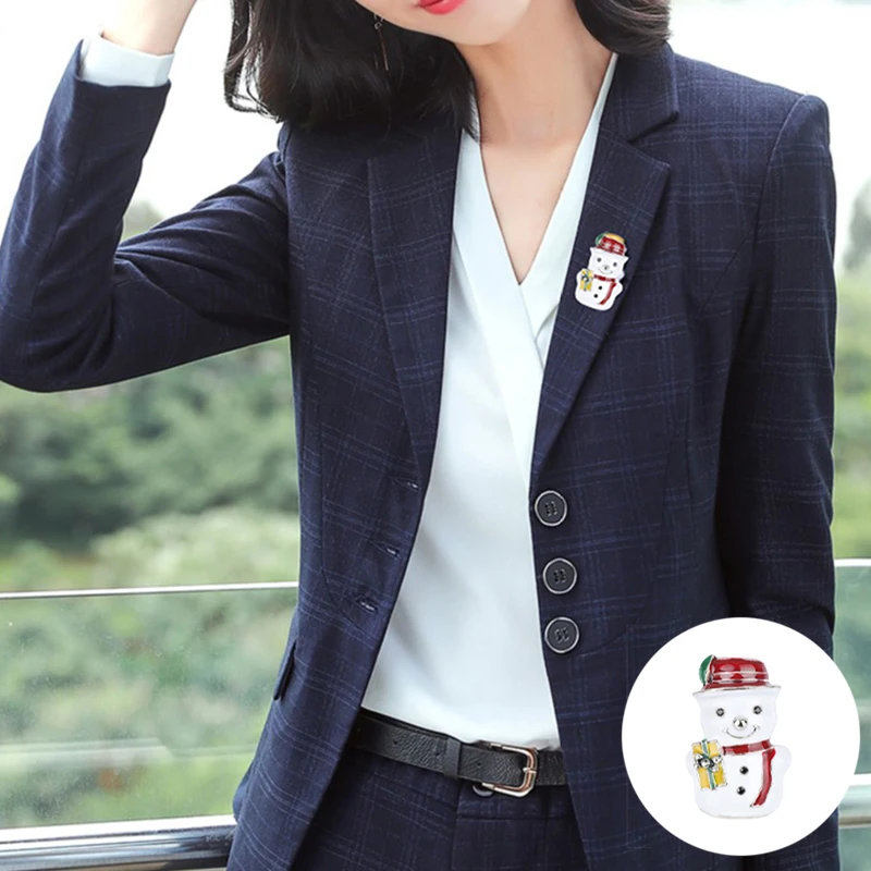 Рождественский подарок на Новый год эмалированная красная и белая Милая брошь