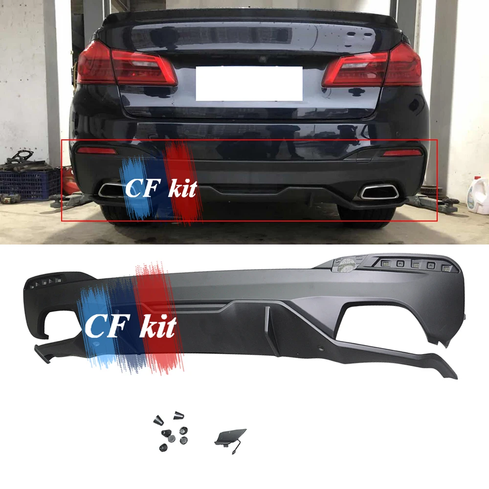CF комплект задний диффузор ABS дверные ручки протектор для BMW 5 серии G30 Тип 2 крышка