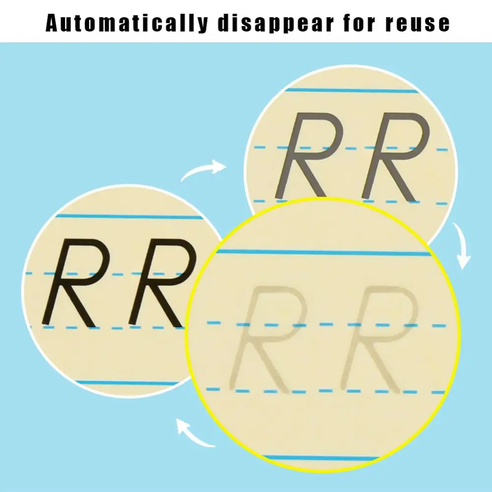 

1 Pcs Reusable Writing Paste Children's Kindergarten Groove Textbook Writing Board Coloring Calligraphy Digital Art Supplies