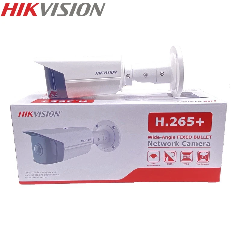 

HIKVISION DS-2CD2T45G0P-I 4MP 180° Super Wide Angle Bullet IP Camera Support PoE IR 20M EZVIZ Hik-Connect Upgrade