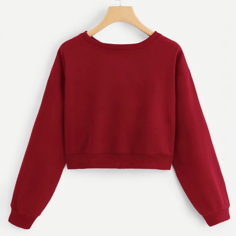 Базовая футболка Женская Повседневная Свободная Однотонная с круглым вырезом и