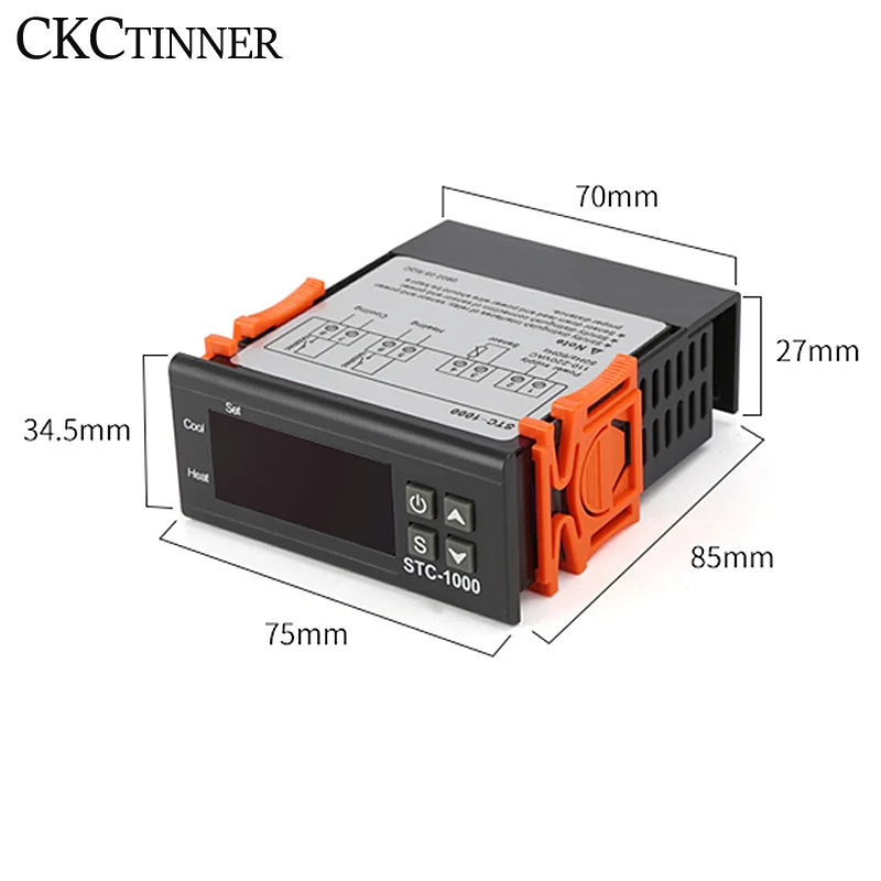 Цифровой светодиодный термостат регулятор температуры реле нагрева и