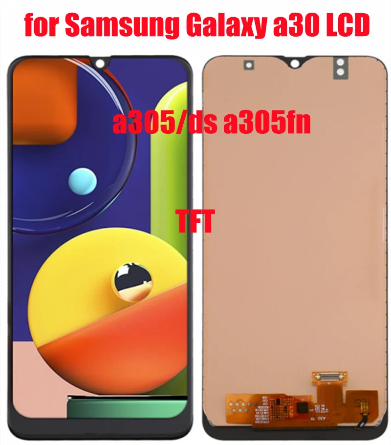 Pantalla t&aacute;ctil LCD para tel&eacute;fono samsung galaxy a30, digitalizador de pantalla t&aacute;ctil, a305/ds, a305f, a305fd, a305a-1