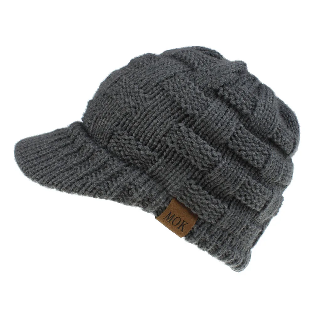

2020 Winter Women Knitted Baseball Cap for Girl Warm Casual Sports Elastic Adjustable Ponytail Messy Bun Foldable Visor Cap Hats